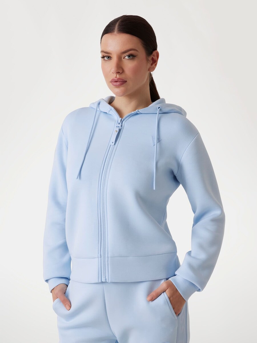 Толстовка с капюшоном на молнии GUESS Allie, небесно-синий
Толстовка с капюшоном на молнии GUESS Allie, небесно-синий