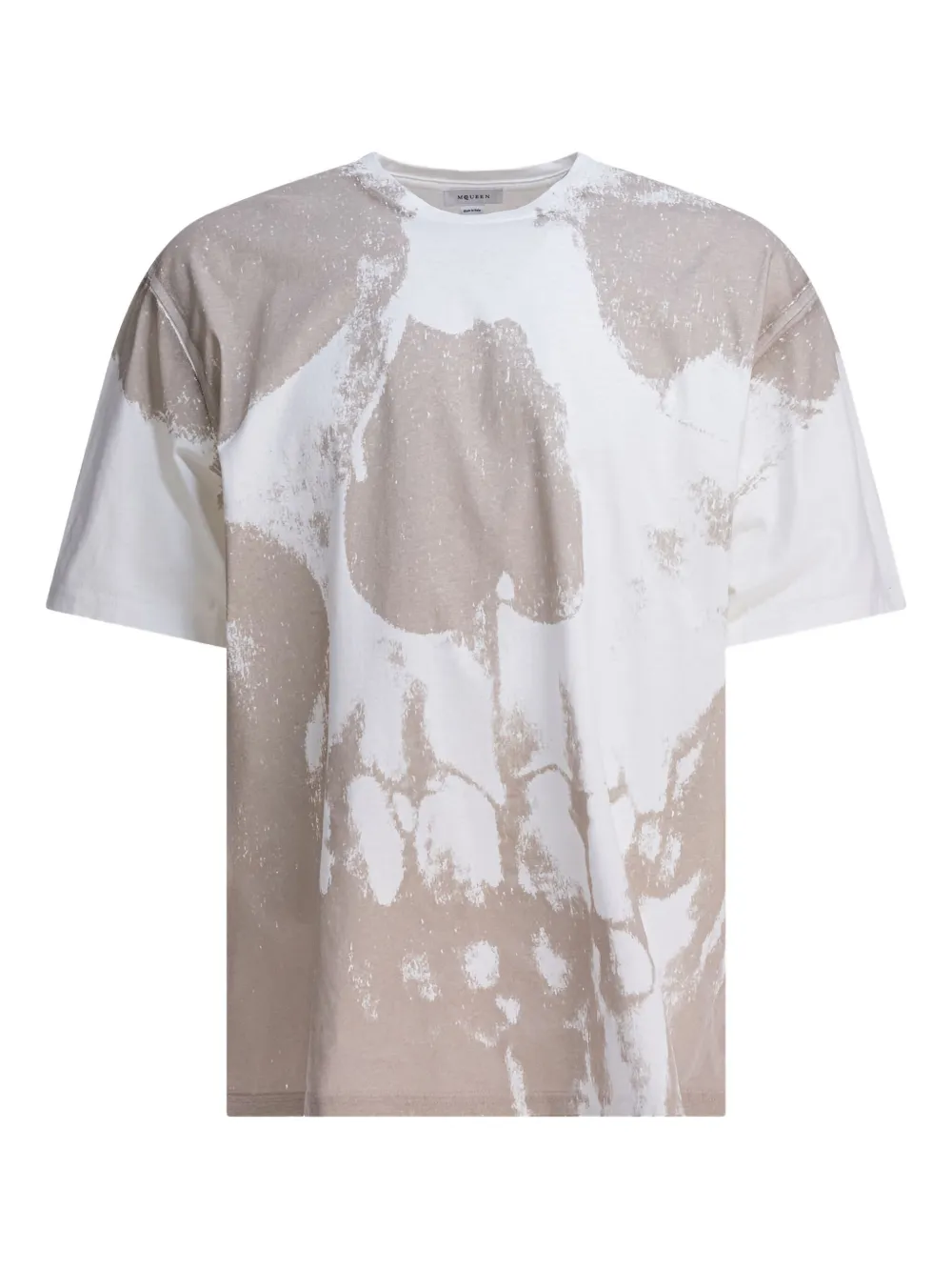 Хлопковая футболка с принтом черепа Alexander McQueen, нейтральный
Хлопковая футболка с принтом черепа Alexander McQueen, нейтральный