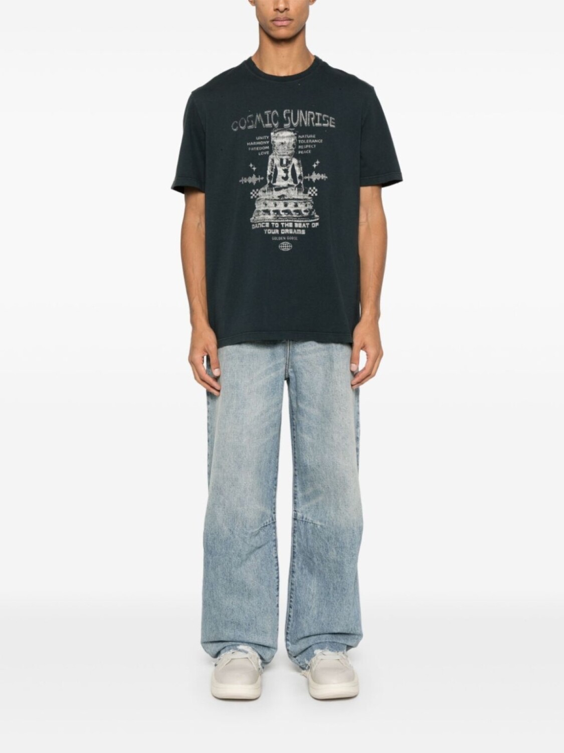 Футболка с графическим принтом Golden Goose, серый 
Футболка с графическим принтом Golden Goose, серый