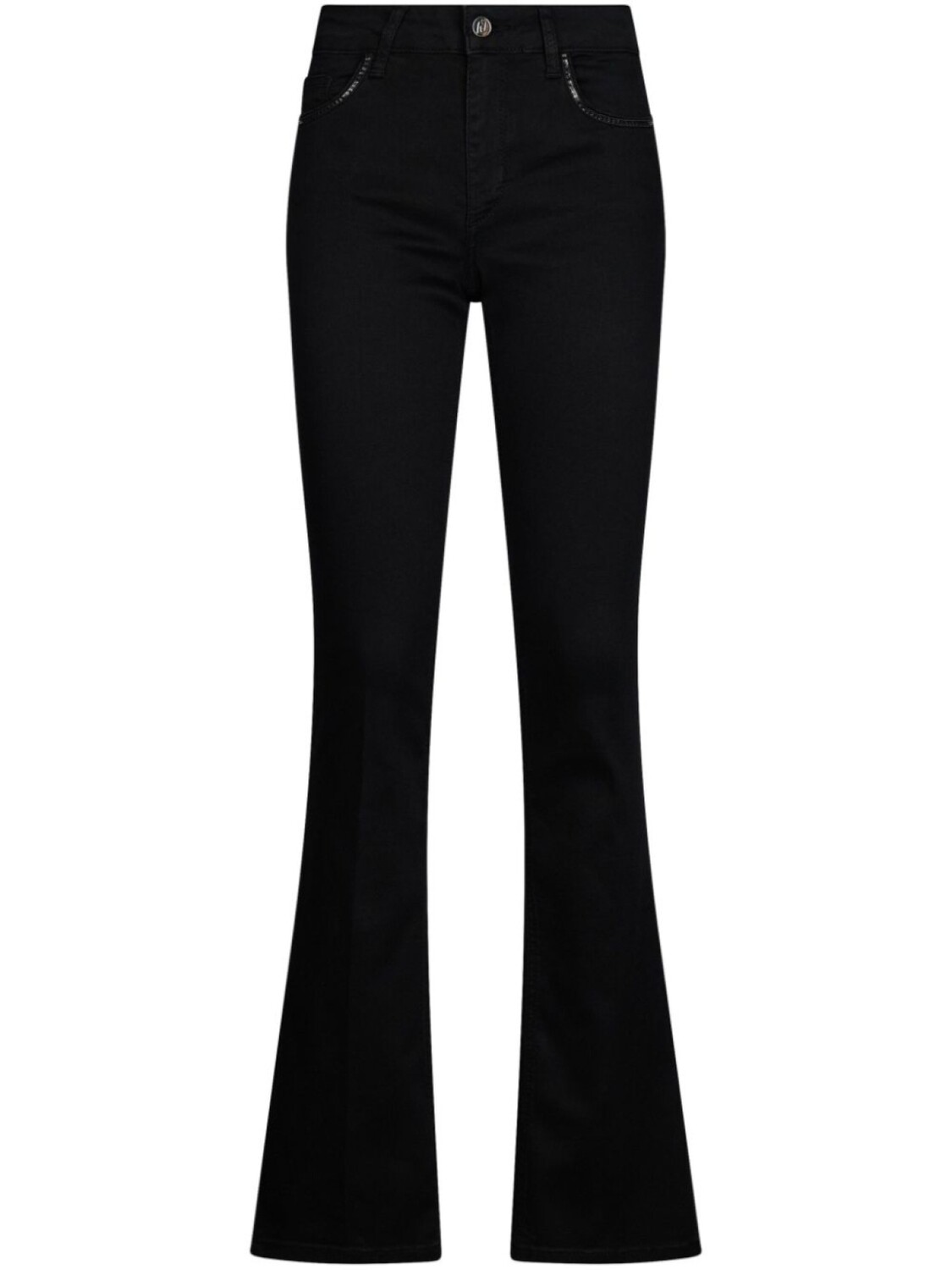 LIU JO Черные джинсы bootcut со стразами, черный
LIU JO Черные джинсы bootcut со стразами, черный