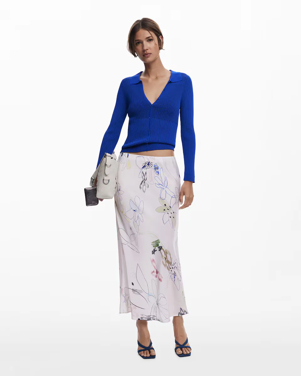 Длинная юбка с полосками Desigual, белый
Длинная юбка с полосками Desigual, белый