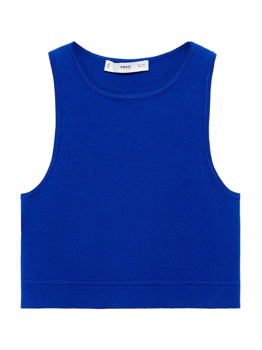 Вязаный топ MANGO MADRID, синий 
Вязаный топ MANGO MADRID, синий