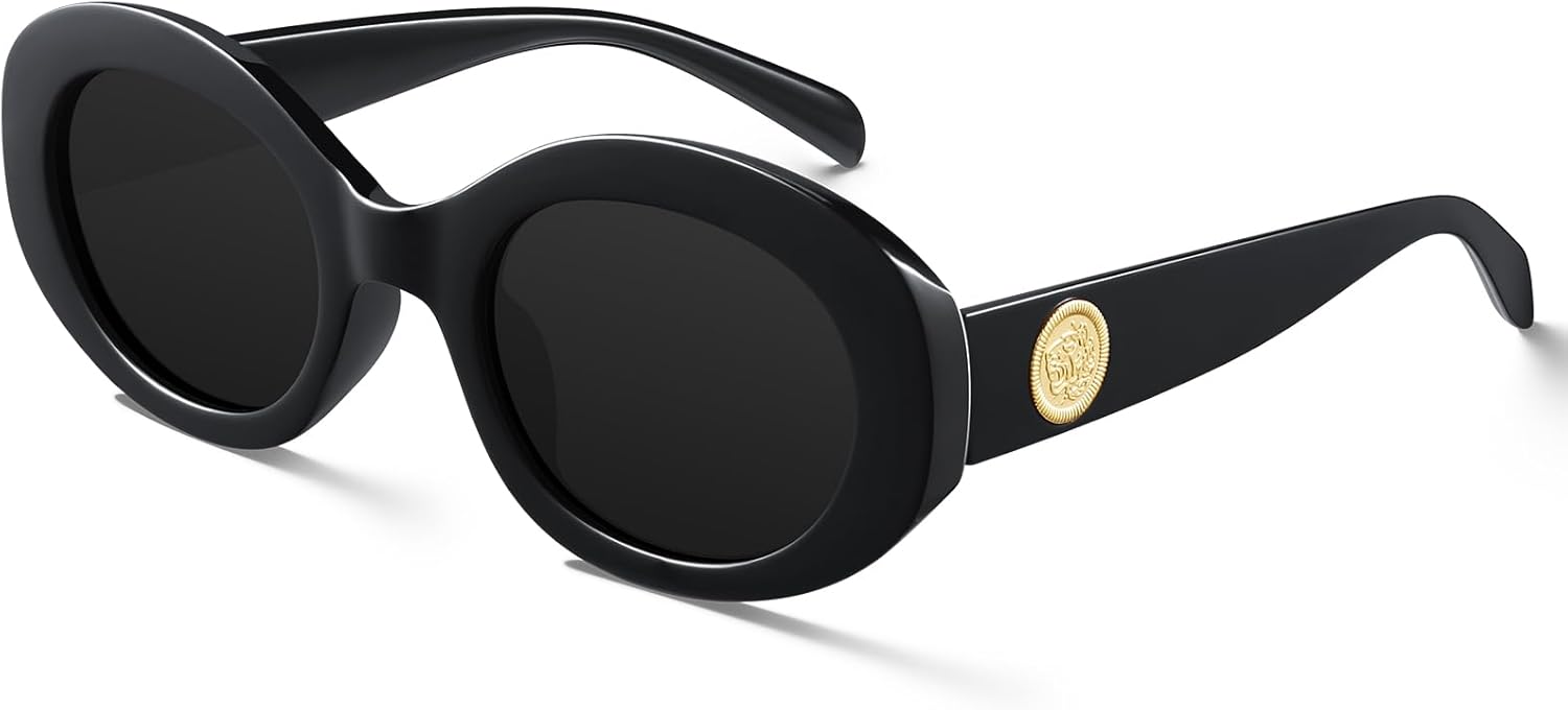 Солнцезащитные очки KUGUAOK в стиле ретро, овальные, для женщин, круглые, модные, в стиле 90-х, модные солнцезащитные очки с массивной толстой оправой и защитой от УФ-излучения, Black
Солнцезащитные очки KUGUAOK в стиле ретро, овальные, для женщин, круглые, модные, в стиле 90-х, модные солнцезащитные очки с массивной толстой оправой и защитой от УФ-излучения, Black