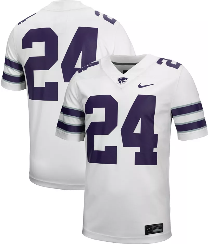 Мужская белая футбольная майка Nike Kansas State Wildcats #24, реплика
Мужская белая футбольная майка Nike Kansas State Wildcats #24, реплика