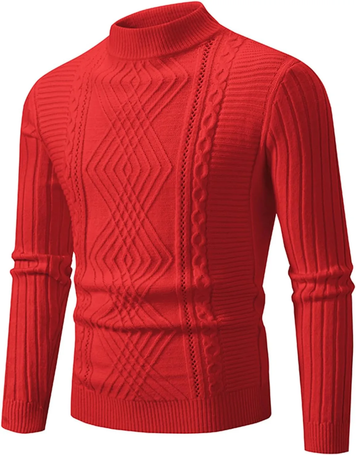 Мужской вязаный свитер с полуворотником
Мужской вязаный свитер с полуворотником