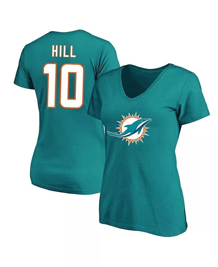 Женская футболка Tyreek Hill Aqua Miami Dolphins размера плюс с надписью Fair Catch Name and Number и V-образным вырезом Fanatics
Женская футболка Tyreek Hill Aqua Miami Dolphins размера плюс с надписью Fair Catch Name and Number и V-образным вырезом Fanatics