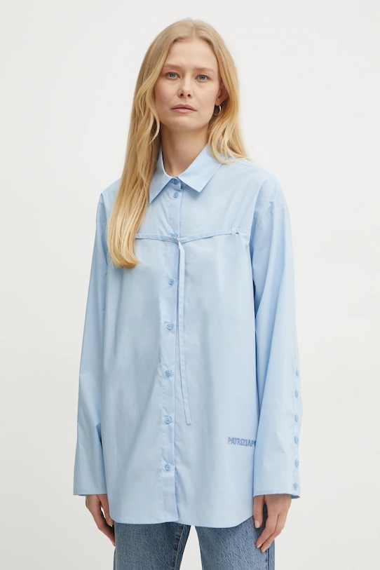 Хлопковая рубашка Patrizia Pepe, синий
Хлопковая рубашка Patrizia Pepe, синий