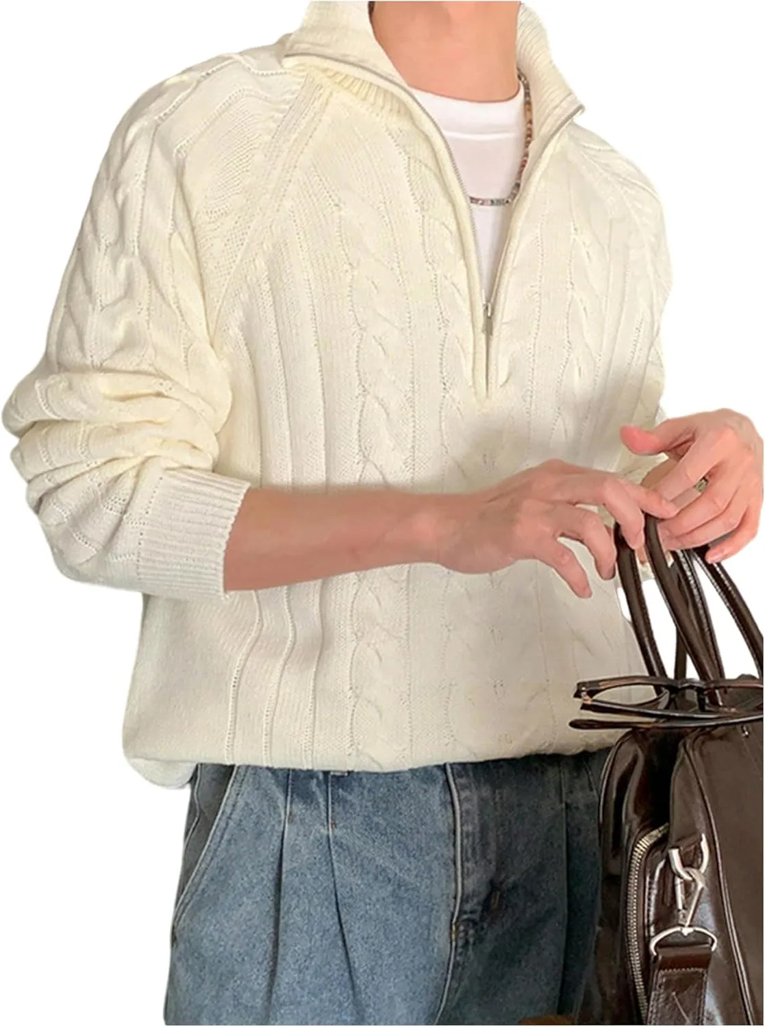 Мужской свитер с длинным рукавом и воротником-стойкой Floerns
Мужской свитер с длинным рукавом и воротником-стойкой Floerns