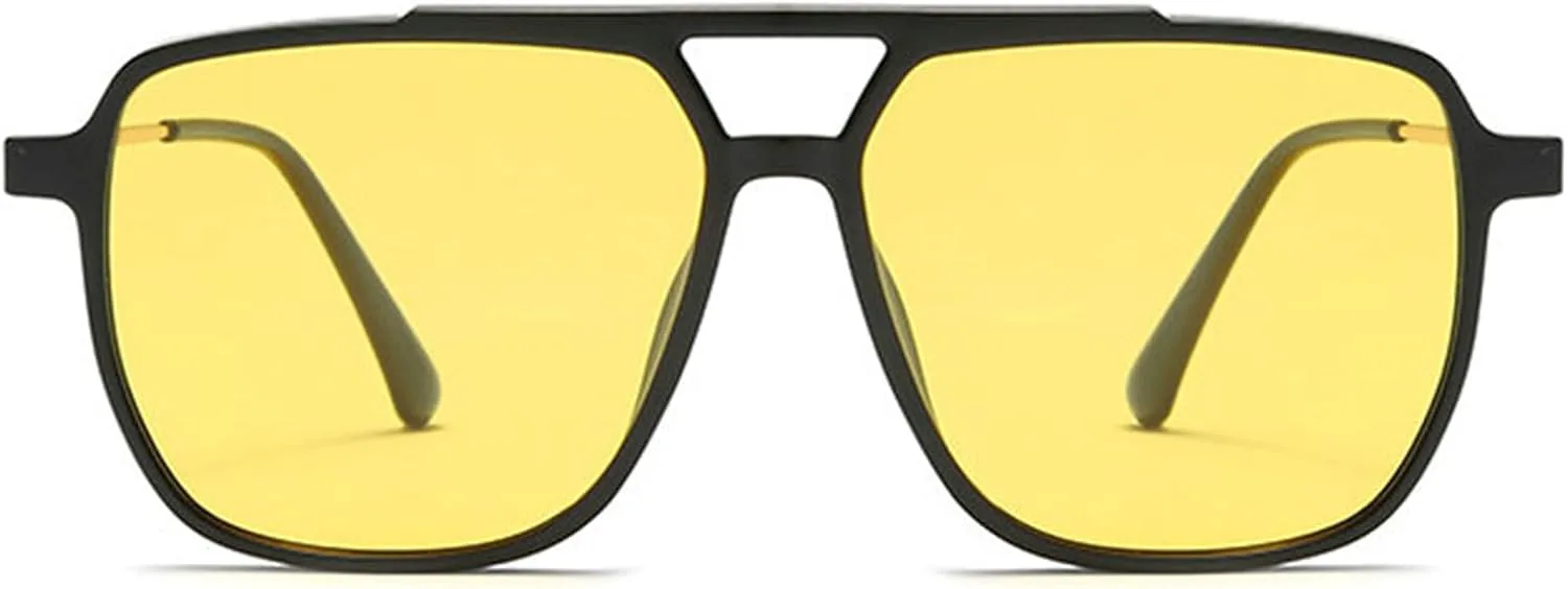 Солнцезащитные очки Helena Oversized Pilot Square для женщин, модные, черные с желтым градиентом, защита от УФ-излучения UV400, для мужчин, в стиле панк, C2
Солнцезащитные очки Helena Oversized Pilot Square для женщин, модные, черные с желтым градиентом, защита от УФ-излучения UV400, для мужчин, в стиле панк, C2