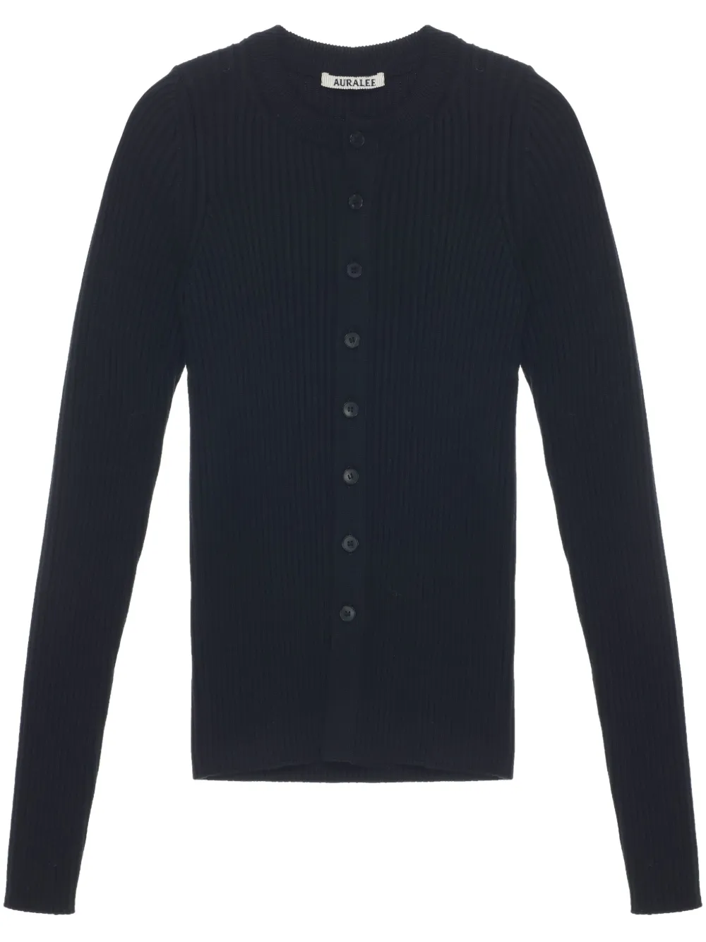 Кардиган из смесового шелка Auralee, черный 
Кардиган из смесового шелка Auralee, черный