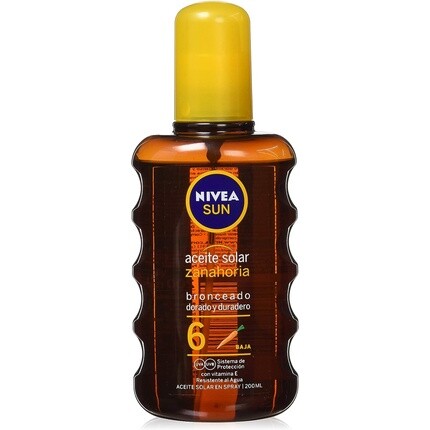 Nivea Солнцезащитное масло-спрей Spf 6 200 мл 
Nivea Солнцезащитное масло-спрей Spf 6 200 мл