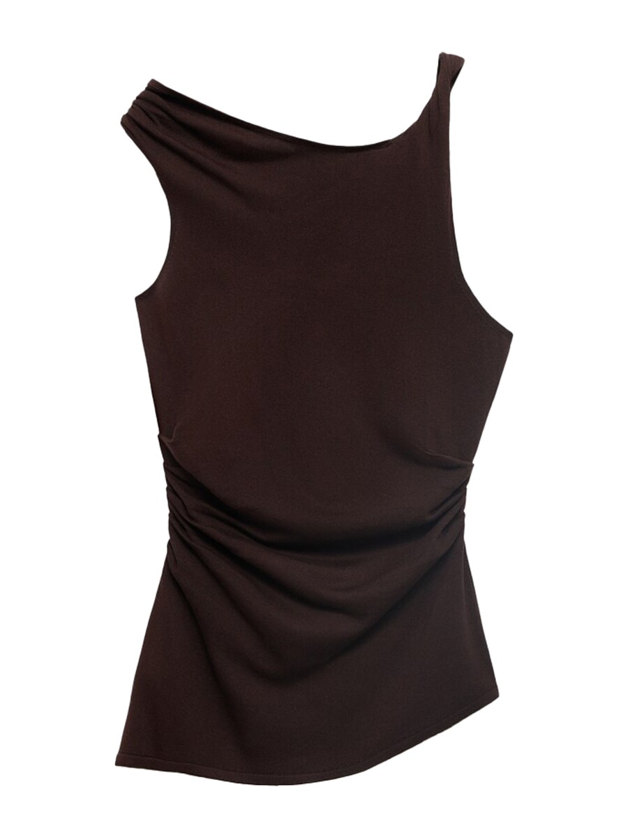 Топ MANGO YENNY, темно-коричневый 
Топ MANGO YENNY, темно-коричневый
