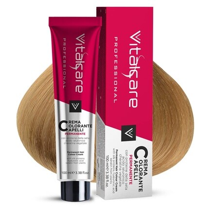 Крем-краска для волос Vitalcare с протеинами шелка 9/00 Светлый блондин, Vitalcare Professional 
Крем-краска для волос Vitalcare с протеинами шелка 9/00 Светлый блондин, Vitalcare Professional