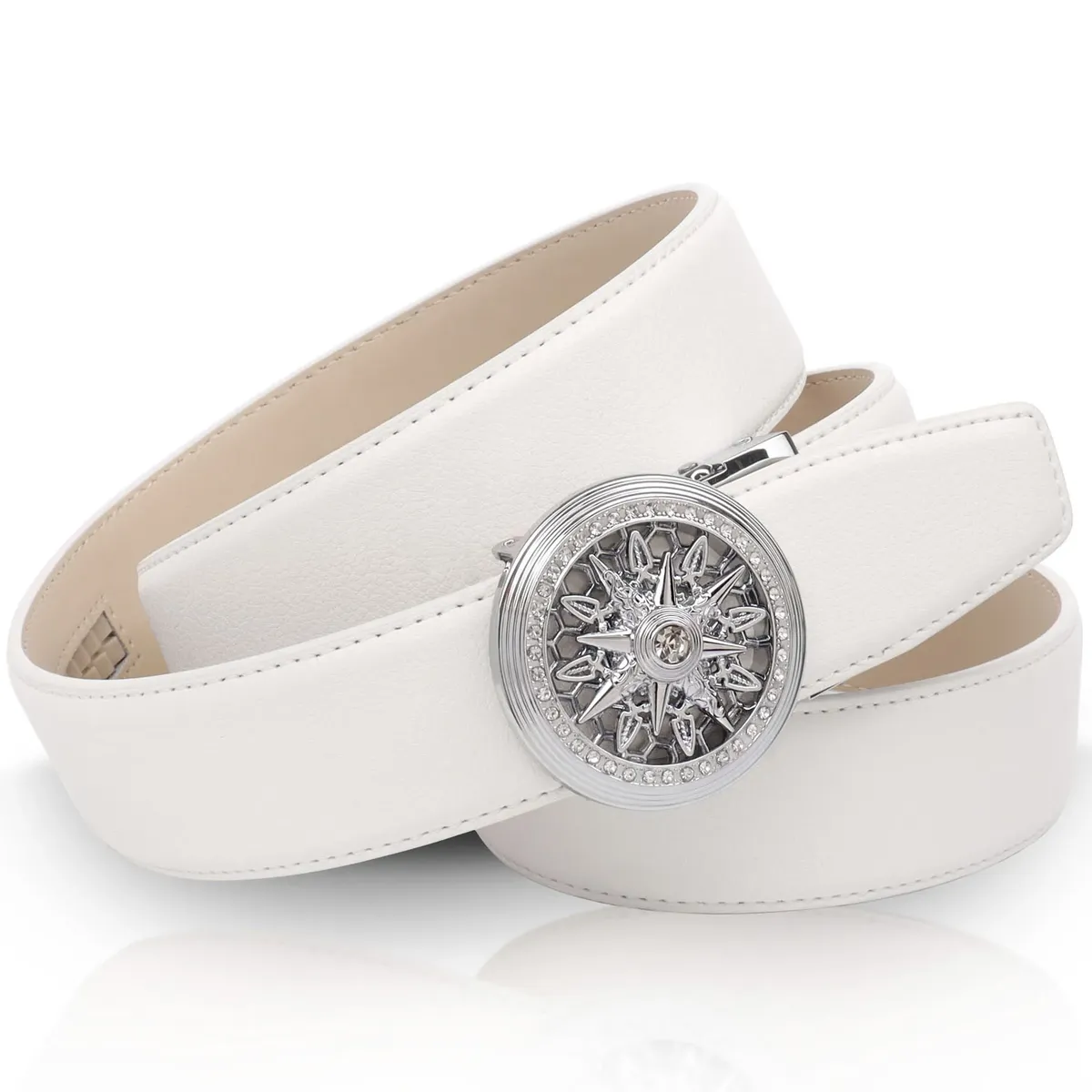 Кожаный ремень Anthoni Crown с автоматической застежкой, белый
Кожаный ремень Anthoni Crown с автоматической застежкой, белый