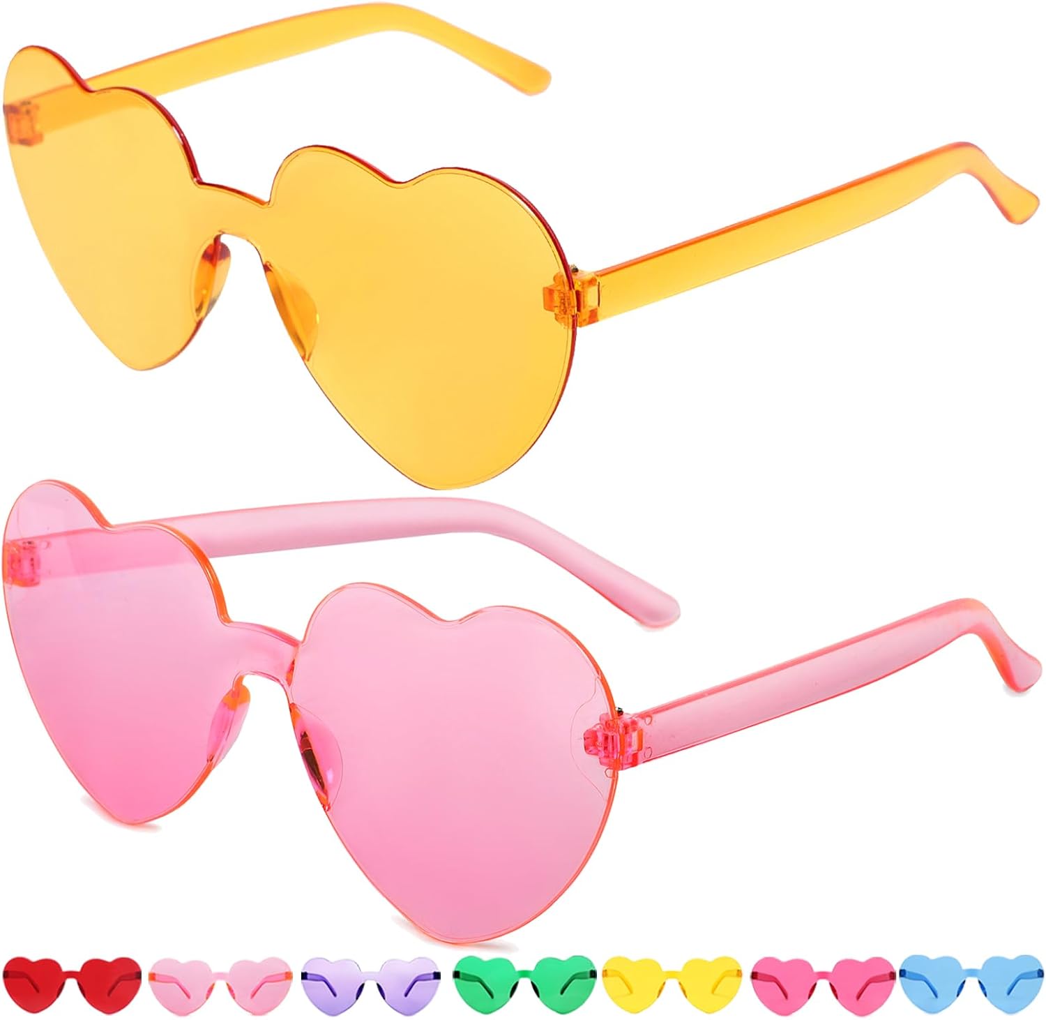 2 пары солнцезащитных очков в форме сердца, солнцезащитные очки в форме сердца для женщин на День святого Валентина, модные очки без оправы, красочные сувениры для рейв-вечеринки ayigu, Pink, Yellow
2 пары солнцезащитных очков в форме сердца, солнцезащитные очки в форме сердца для женщин на День святого Валентина, модные очки без оправы, красочные сувениры для рейв-вечеринки ayigu, Pink, Yellow