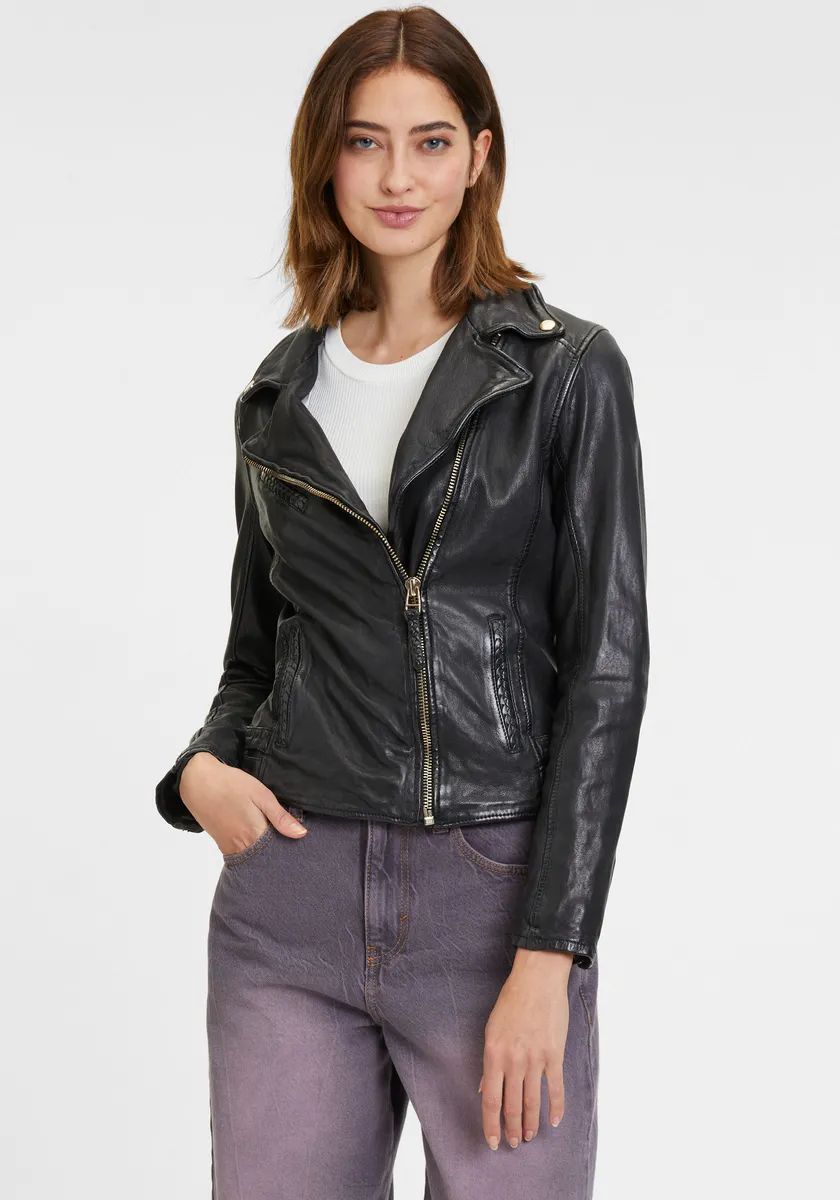 Куртка кожаная цыганская "GW Caira", на асимметричной молнии, декоративные швы Gipsy, черный
Куртка кожаная цыганская "GW Caira", на асимметричной молнии, декоративные швы Gipsy, черный
