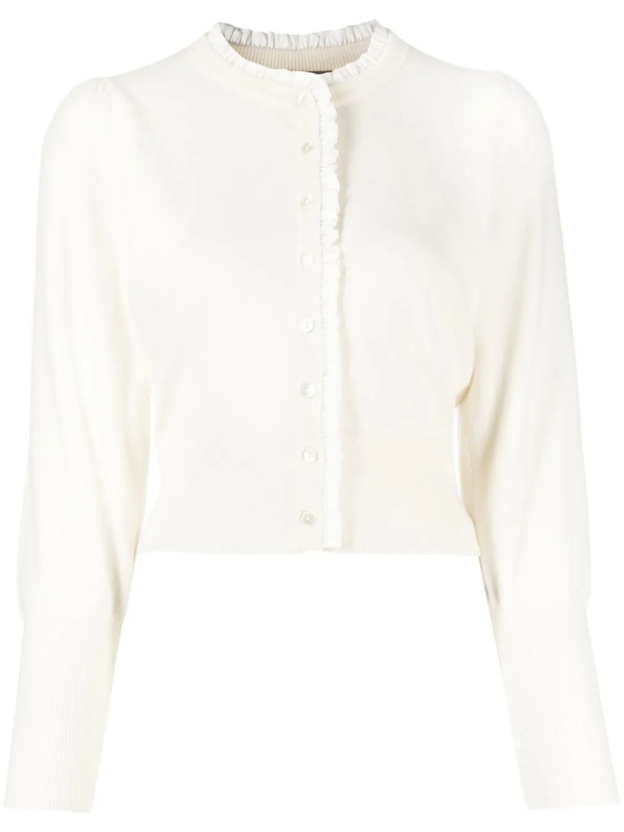 Кардиган с оборками и длинными рукавами N.Peal, белый
Кардиган с оборками и длинными рукавами N.Peal, белый