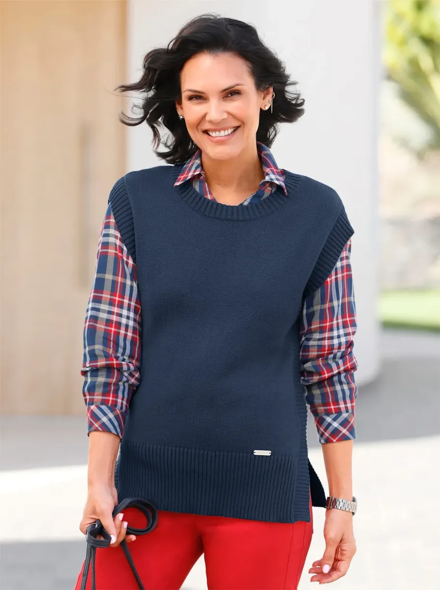 Casual Looks свитер-жилет "жилет-свитер", синий
Casual Looks свитер-жилет "жилет-свитер", синий