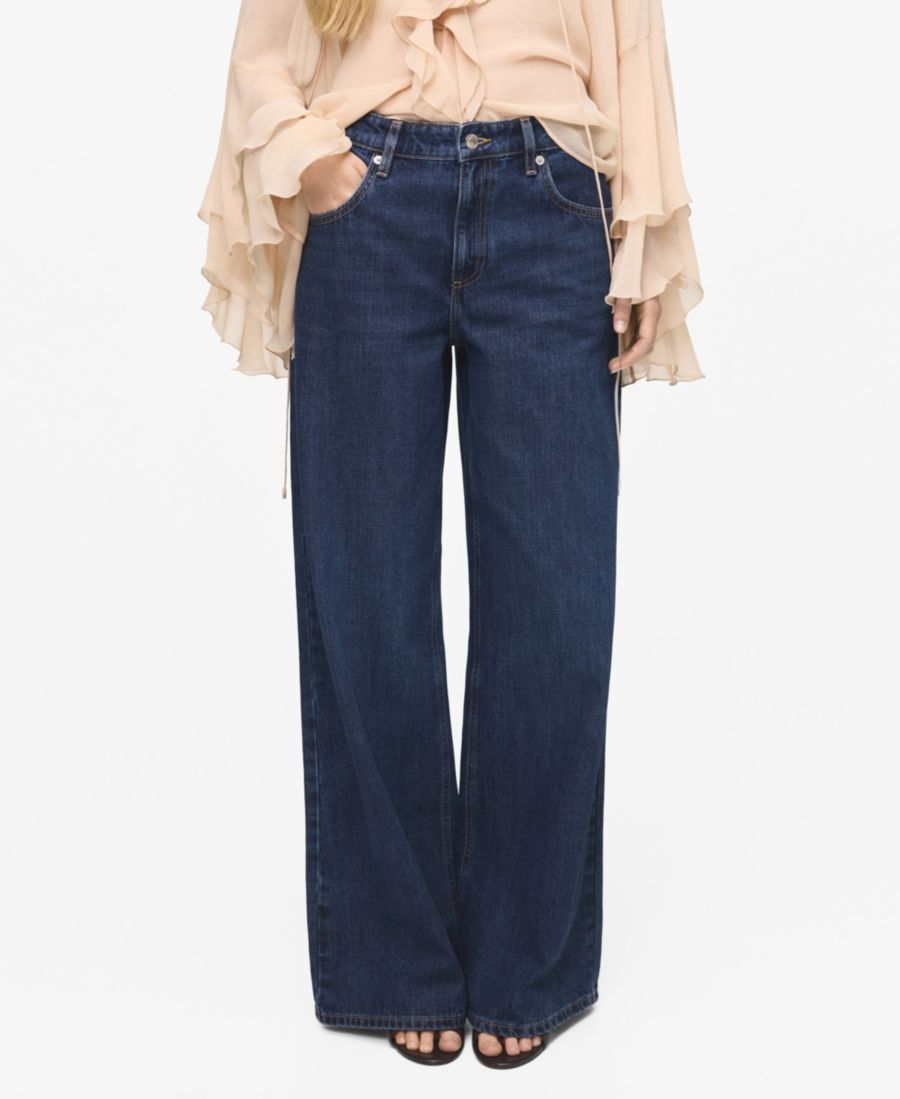 Женские джинсы с низкой посадкой и широкими штанинами MANGO, Dark Blue
Женские джинсы с низкой посадкой и широкими штанинами MANGO, Dark Blue
