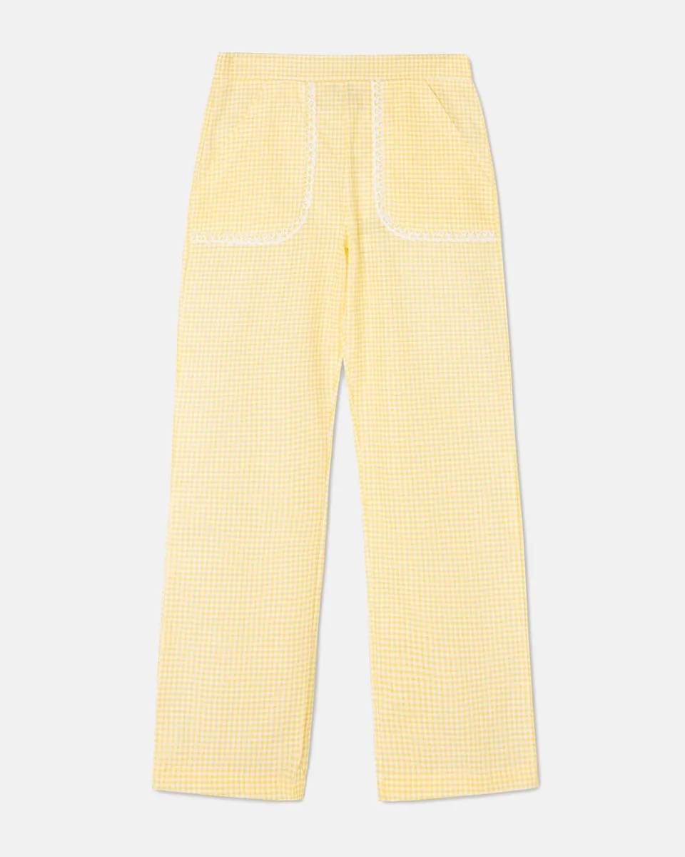 Детские брюки в клетку с карманами Silbon, желтый
Детские брюки в клетку с карманами Silbon, желтый