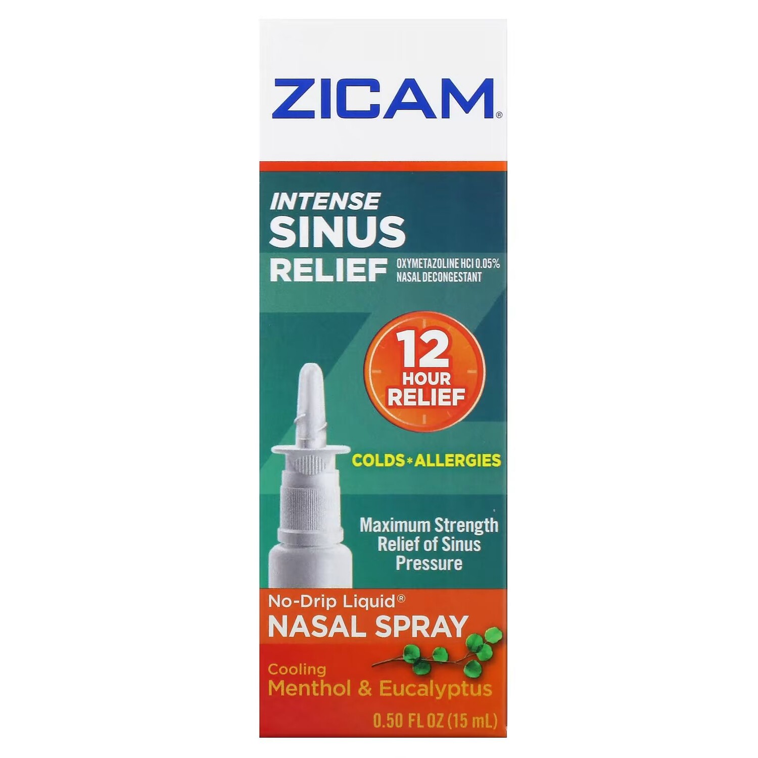 Intense Sinus Relief, Жидкий назальный спрей без капель, охлаждающий ментол и эвкалипт, 0,5 жидкой унции (15 мл) Zicam
Intense Sinus Relief, Жидкий назальный спрей без капель, охлаждающий ментол и эвкалипт, 0,5 жидкой унции (15 мл) Zicam