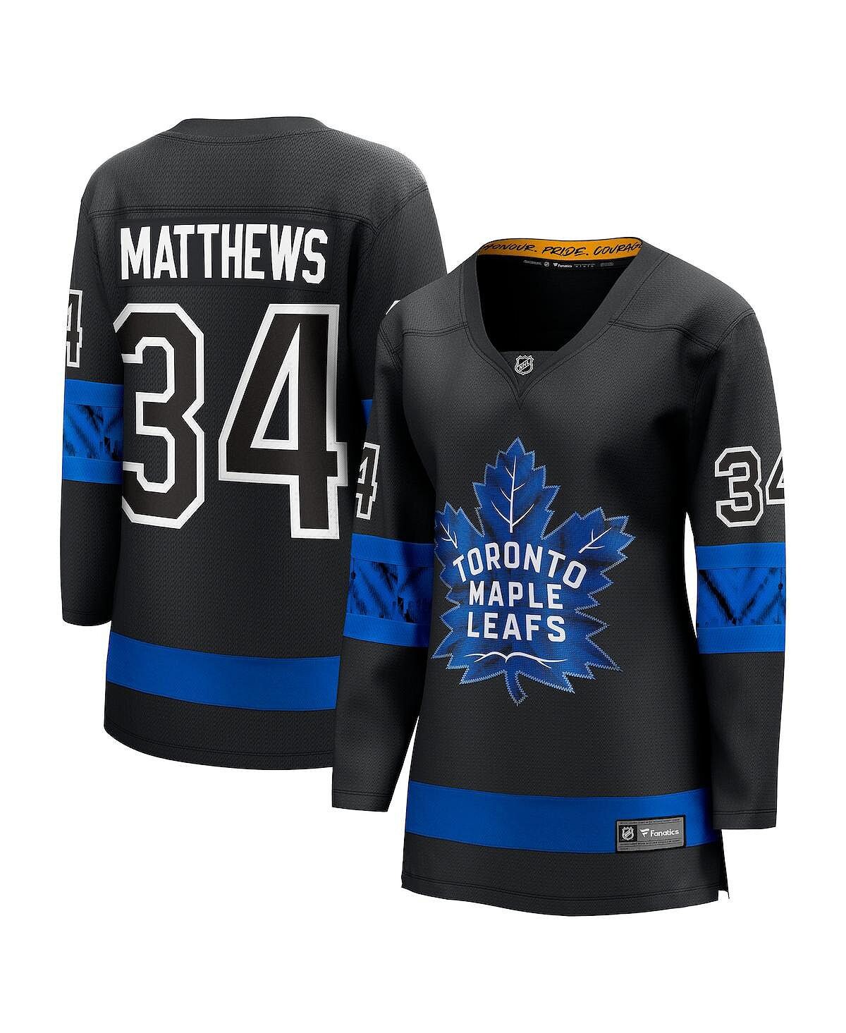 Женская фирменная двусторонняя футболка Auston Matthews Black Toronto Maple Leafs Alternate Premier Breakaway Player Fanatics, черный
Женская фирменная двусторонняя футболка Auston Matthews Black Toronto Maple Leafs Alternate Premier Breakaway Player Fanatics, черный