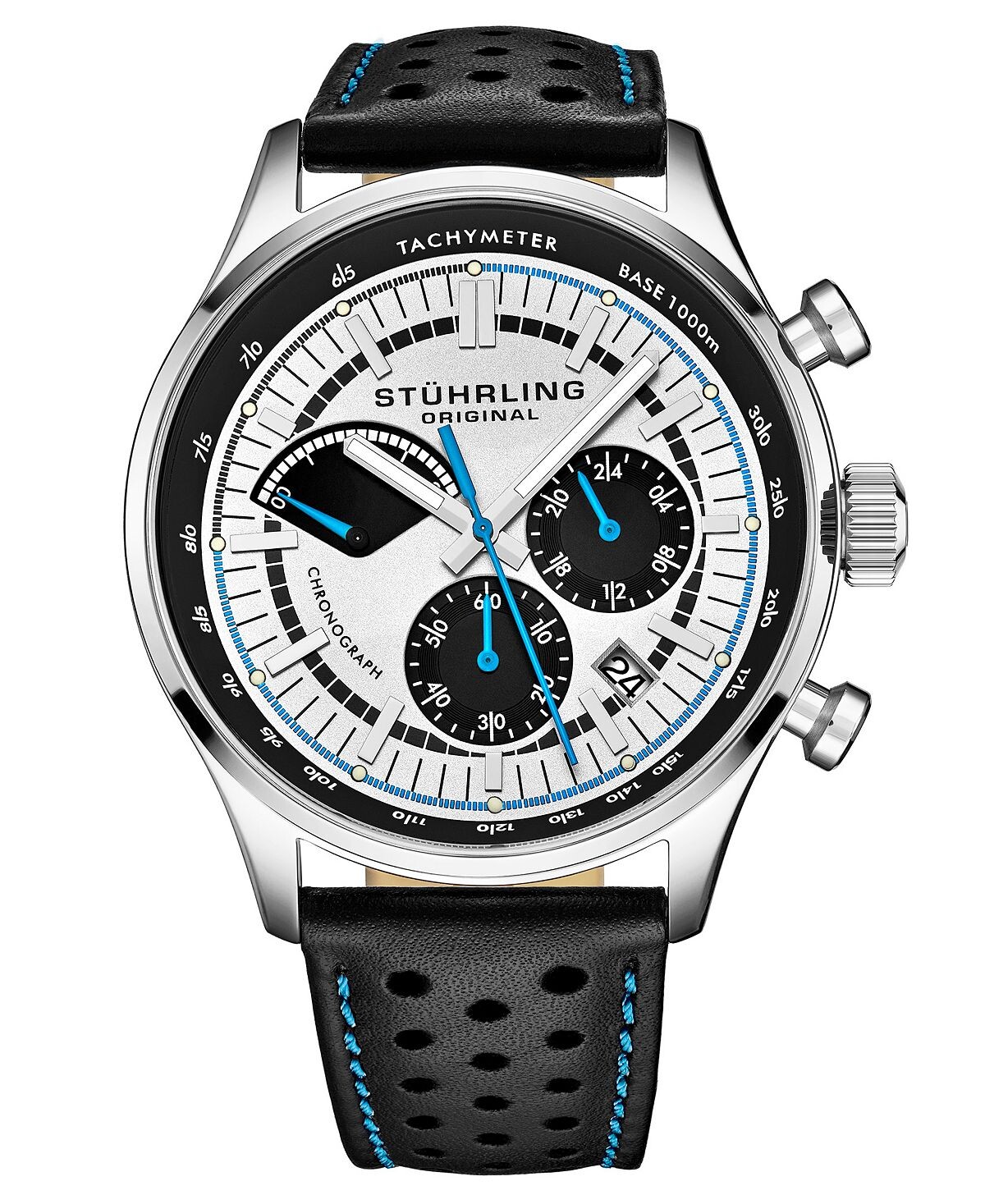 Мужские часы с черным кожаным ремешком 42 мм Stuhrling
Мужские часы с черным кожаным ремешком 42 мм Stuhrling