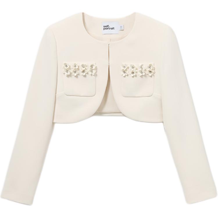 Self-portrait Трехмерная куртка из крепа с пайетками для автопортрета, Ivory White
Self-portrait Трехмерная куртка из крепа с пайетками для автопортрета, Ivory White