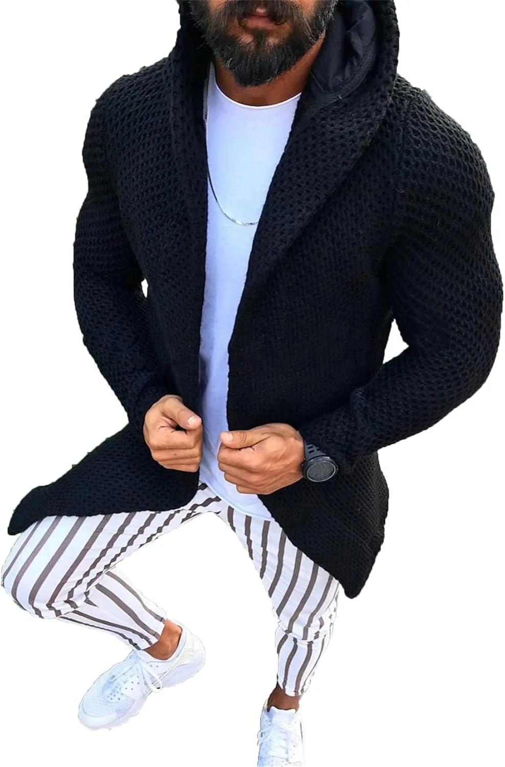 Мужской кардиган с капюшоном и воротником-шалью, вязаный, теплый, с рубчиком Kaxiya2021
Мужской кардиган с капюшоном и воротником-шалью, вязаный, теплый, с рубчиком Kaxiya2021