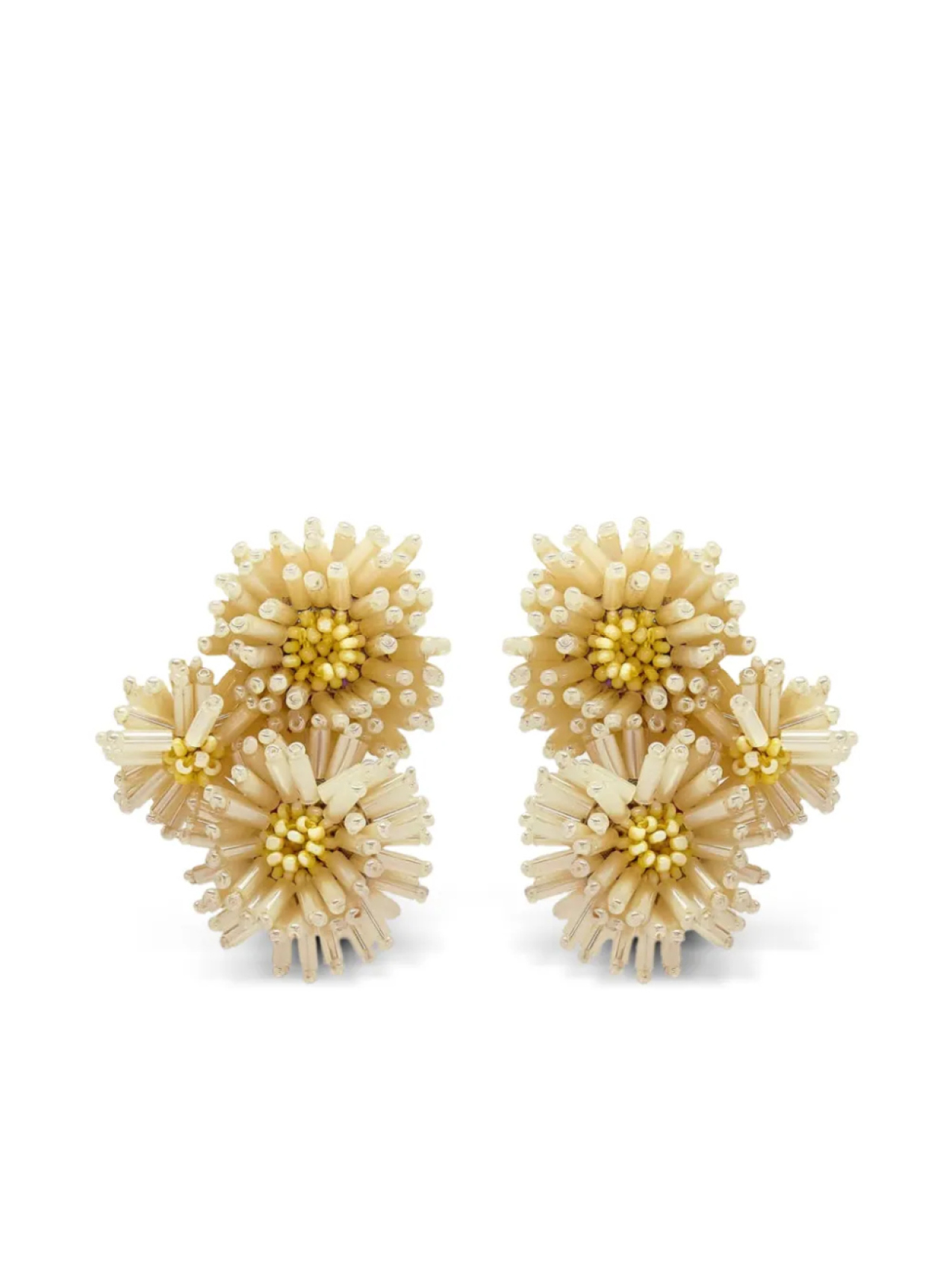 Oscar de la Renta серьги с цветочным декором, нейтральный 
Oscar de la Renta серьги с цветочным декором, нейтральный