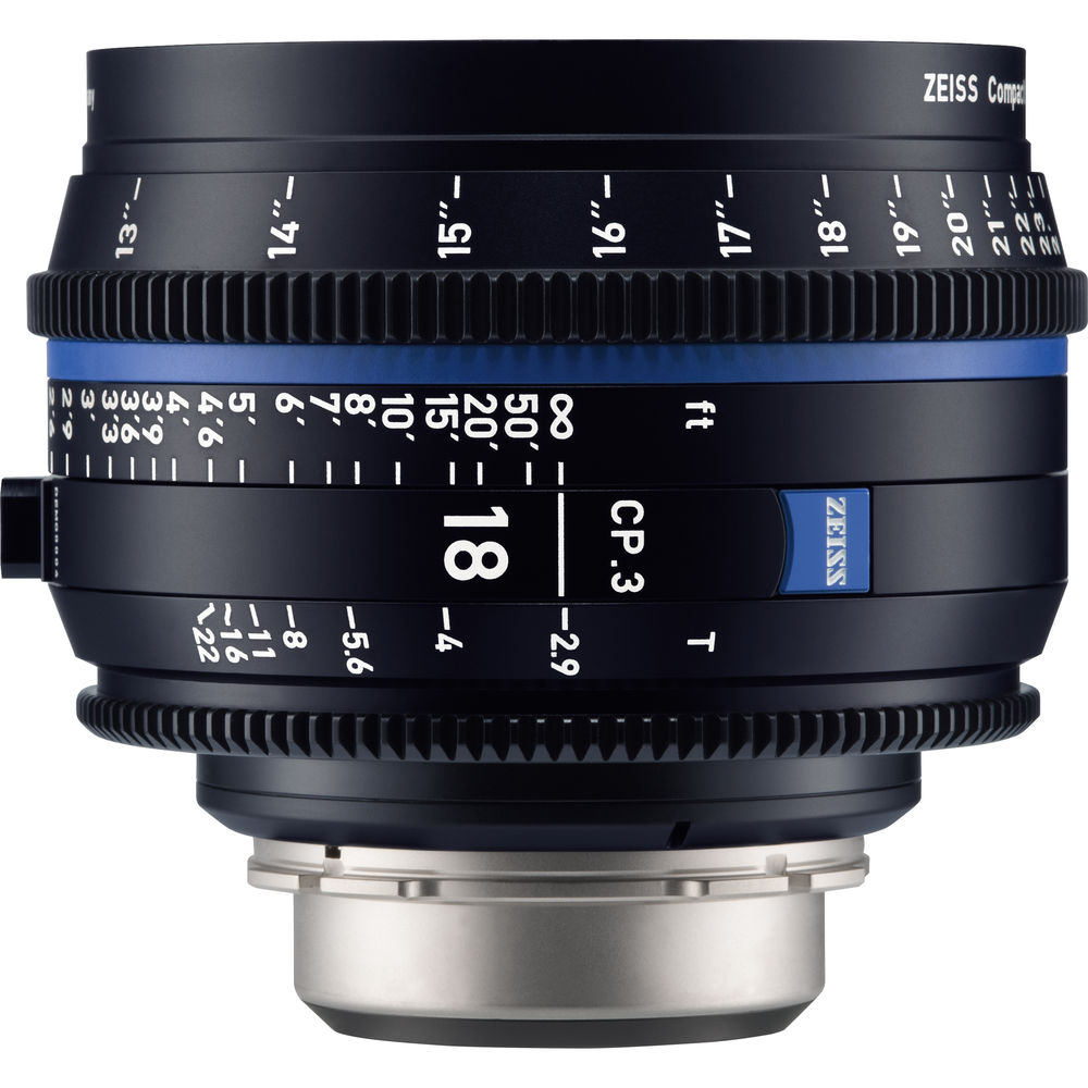 Компактный фиксированный объектив ZEISS CP.3 18 мм T2.9 (крепление PL, ножки)
Компактный фиксированный объектив ZEISS CP.3 18 мм T2.9 (крепление PL, ножки)