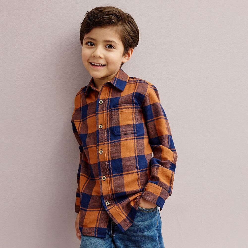 Фланелевая рубашка на пуговицах Jumping Beans для мальчиков 4–12 лет, цвет Checkered Plaid Brown
Фланелевая рубашка на пуговицах Jumping Beans для мальчиков 4–12 лет, цвет Checkered Plaid Brown