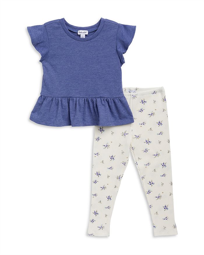 Детский комплект: топ и леггинсы с цветочным принтом для девочек - Little Kid Splendid, мультиколор 
Детский комплект: топ и леггинсы с цветочным принтом для девочек - Little Kid Splendid, мультиколор