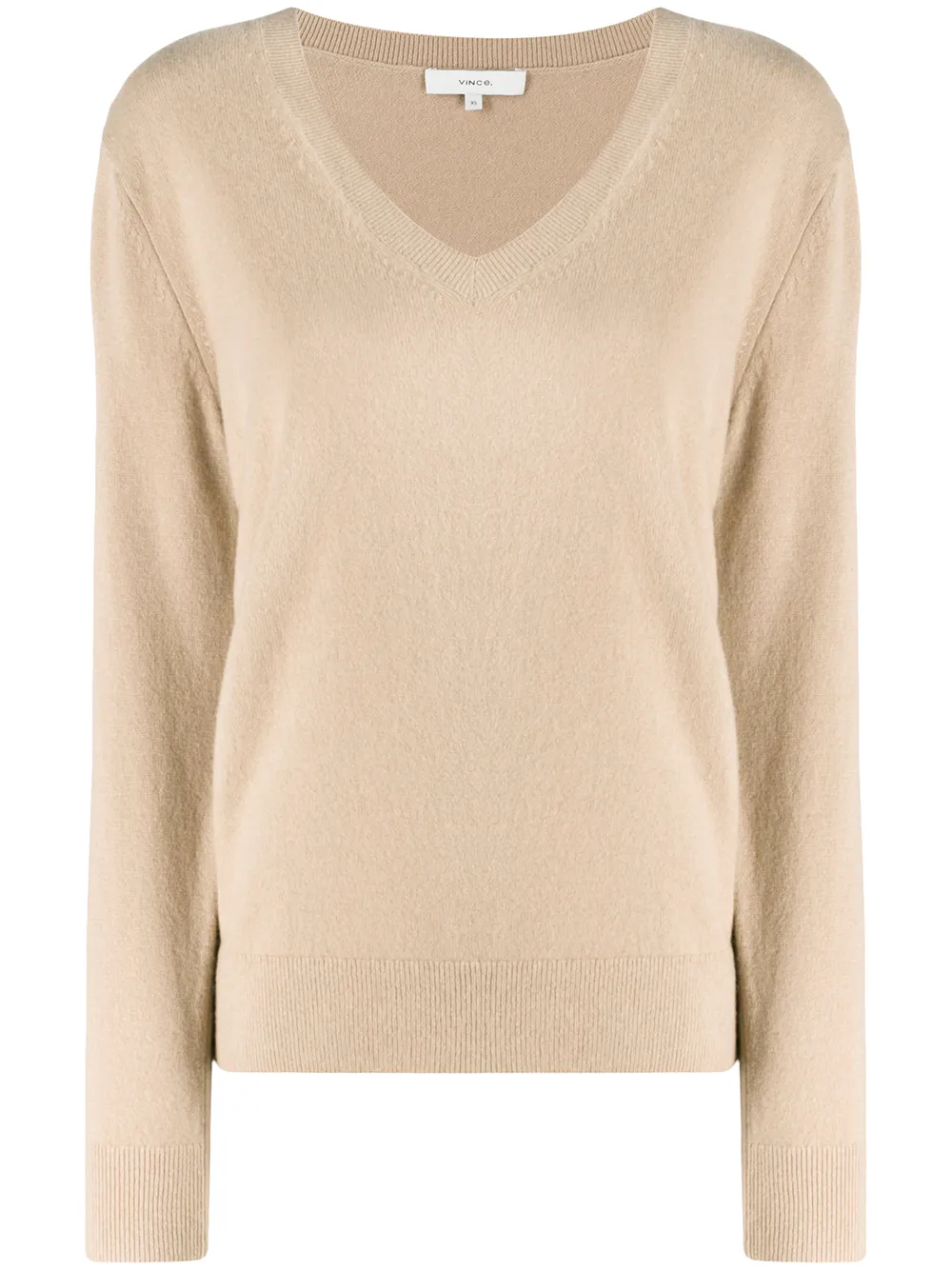 Свитер с V-образным вырезом Vince, коричневый 
Свитер с V-образным вырезом Vince, коричневый