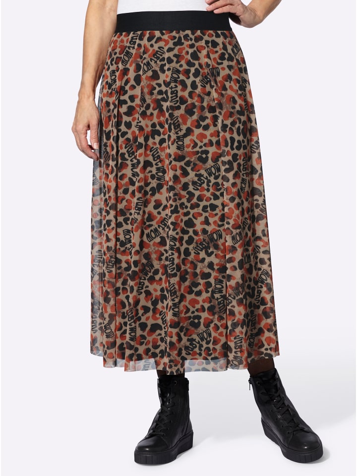 WITT WEIDEN Сетчатая юбка с коричнево-черным принтом
WITT WEIDEN Сетчатая юбка с коричнево-черным принтом