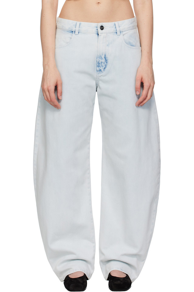 Низкие джинсы с круглым поясом Alaïa, синий
Низкие джинсы с круглым поясом Alaïa, синий