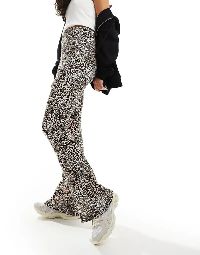 Эксклюзивные расклешенные брюки с леопардовым принтом In The Style
Эксклюзивные расклешенные брюки с леопардовым принтом In The Style