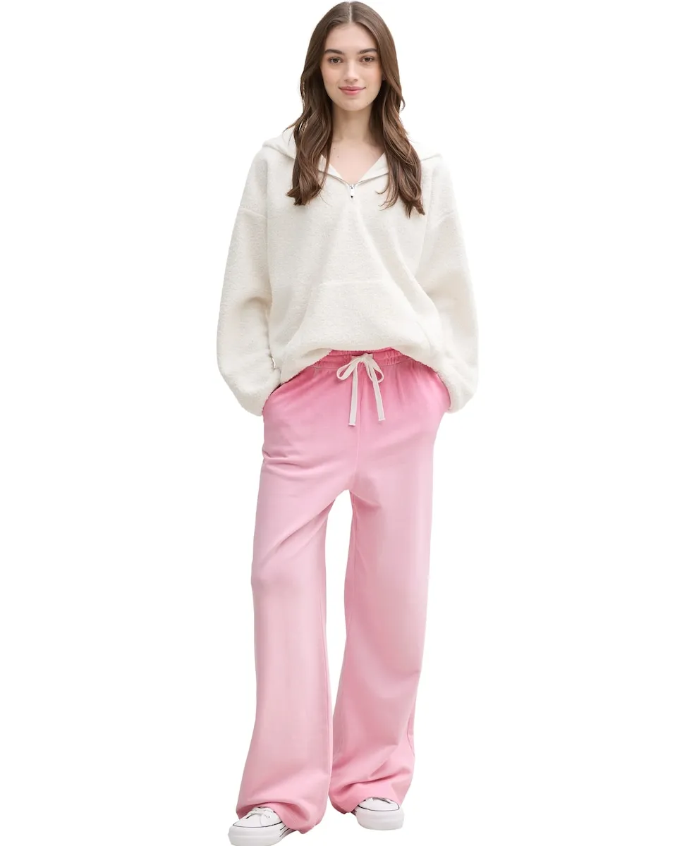 Женские широкие брюки-джоггеры с эффектом градиента Tom Tailor, розовый 
Женские широкие брюки-джоггеры с эффектом градиента Tom Tailor, розовый