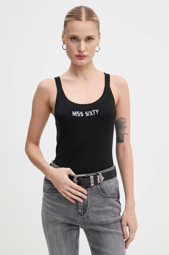 Хлопковый топ Miss Sixty, черный
Хлопковый топ Miss Sixty, черный