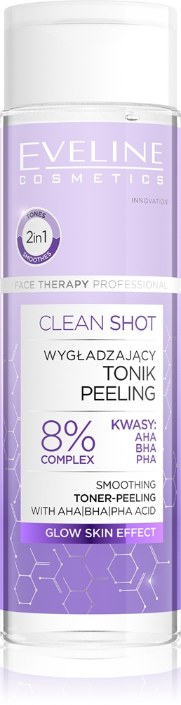 Чистый выстрел 8% комплекс гидроксикислот, разглаживающий тоник с отшелушивающим эффектом Eveline Cosmetics, 200 мл
Чистый выстрел 8% комплекс гидроксикислот, разглаживающий тоник с отшелушивающим эффектом Eveline Cosmetics, 200 мл