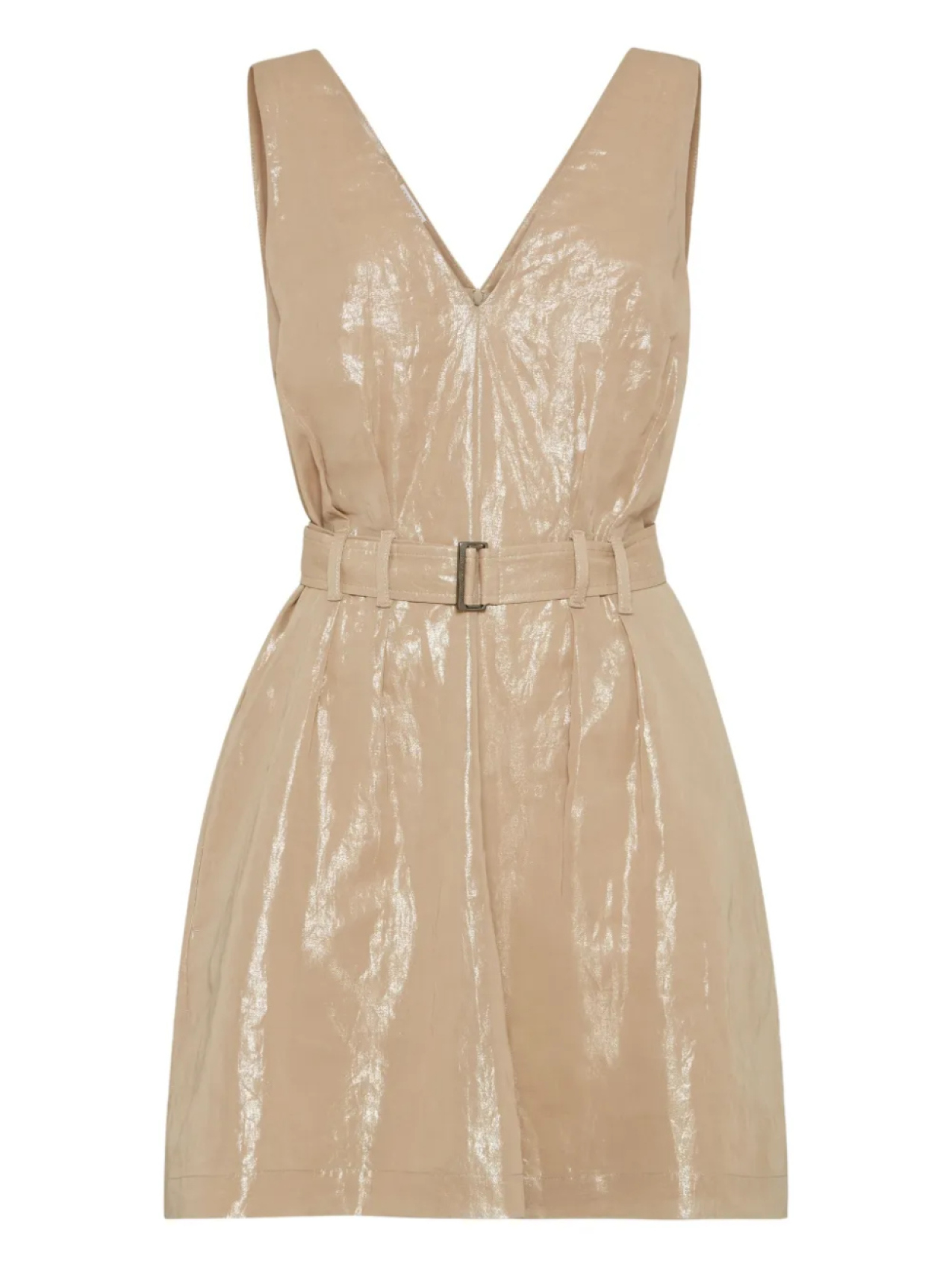 Мини-платье из ламе с поясом Brunello Cucinelli, нейтральный
Мини-платье из ламе с поясом Brunello Cucinelli, нейтральный