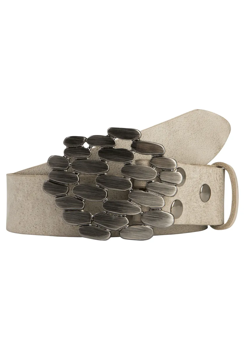 LIFEBURG by showroom 019° кожаный ремень со сменной застежкой "камни" Rettungsring By Showroom 019°, серый 
LIFEBURG by showroom 019° кожаный ремень со сменной застежкой "камни" Rettungsring By Showroom 019°, серый