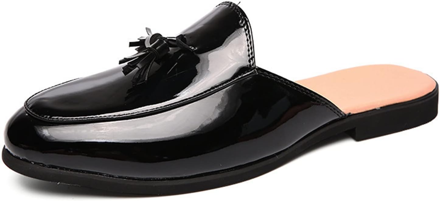 Мужские сандалии-слипоны ORNVEION с кисточками из искусственной лакированной кожи, модные легкие беззадние туфли с заостренным носком в стиле вингтип, классические повседневные полуботинки-сандалии, черный
Мужские сандалии-слипоны ORNVEION с кисточками из искусственной лакированной кожи, модные легкие беззадние туфли с заостренным носком в стиле вингтип, классические повседневные полуботинки-сандалии, черный