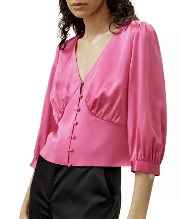 Облегающий шелковый топ в стиле ретро-корсажа Lilysilk, розовый
Облегающий шелковый топ в стиле ретро-корсажа Lilysilk, розовый