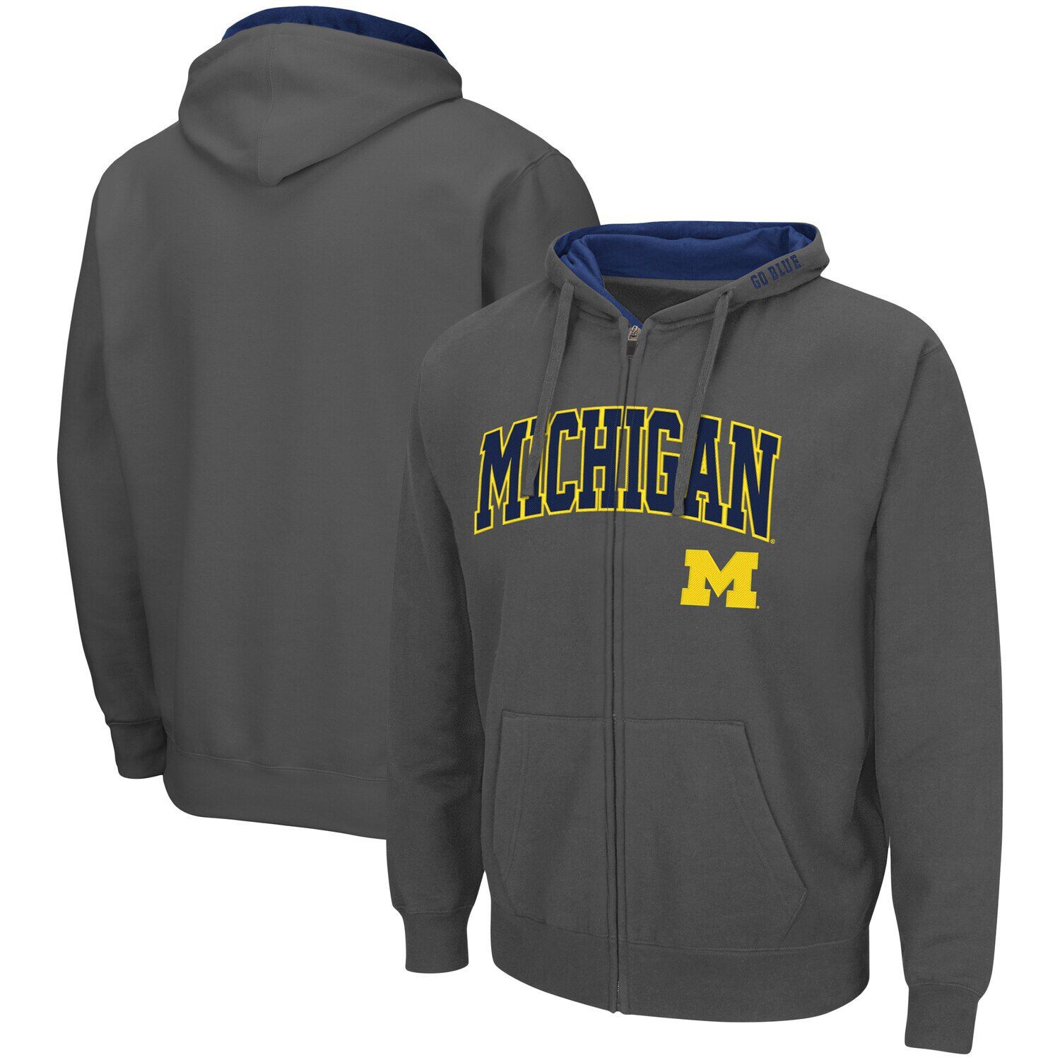 Мужская толстовка с молнией во всю длину Colosseum Charcoal Michigan Wolverines Arch & Logo 3.0
Мужская толстовка с молнией во всю длину Colosseum Charcoal Michigan Wolverines Arch & Logo 3.0