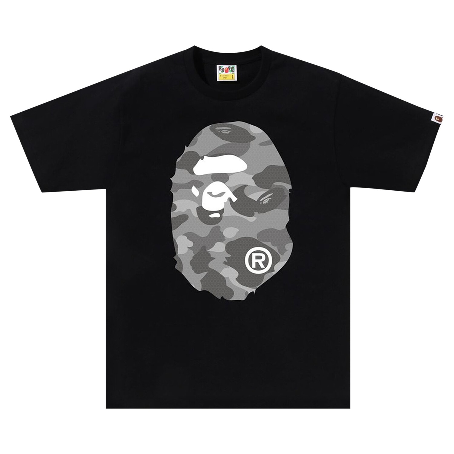 Футболка BAPE Honeycomb Camo с изображением головы большой обезьяны, черный/серый
Футболка BAPE Honeycomb Camo с изображением головы большой обезьяны, черный/серый