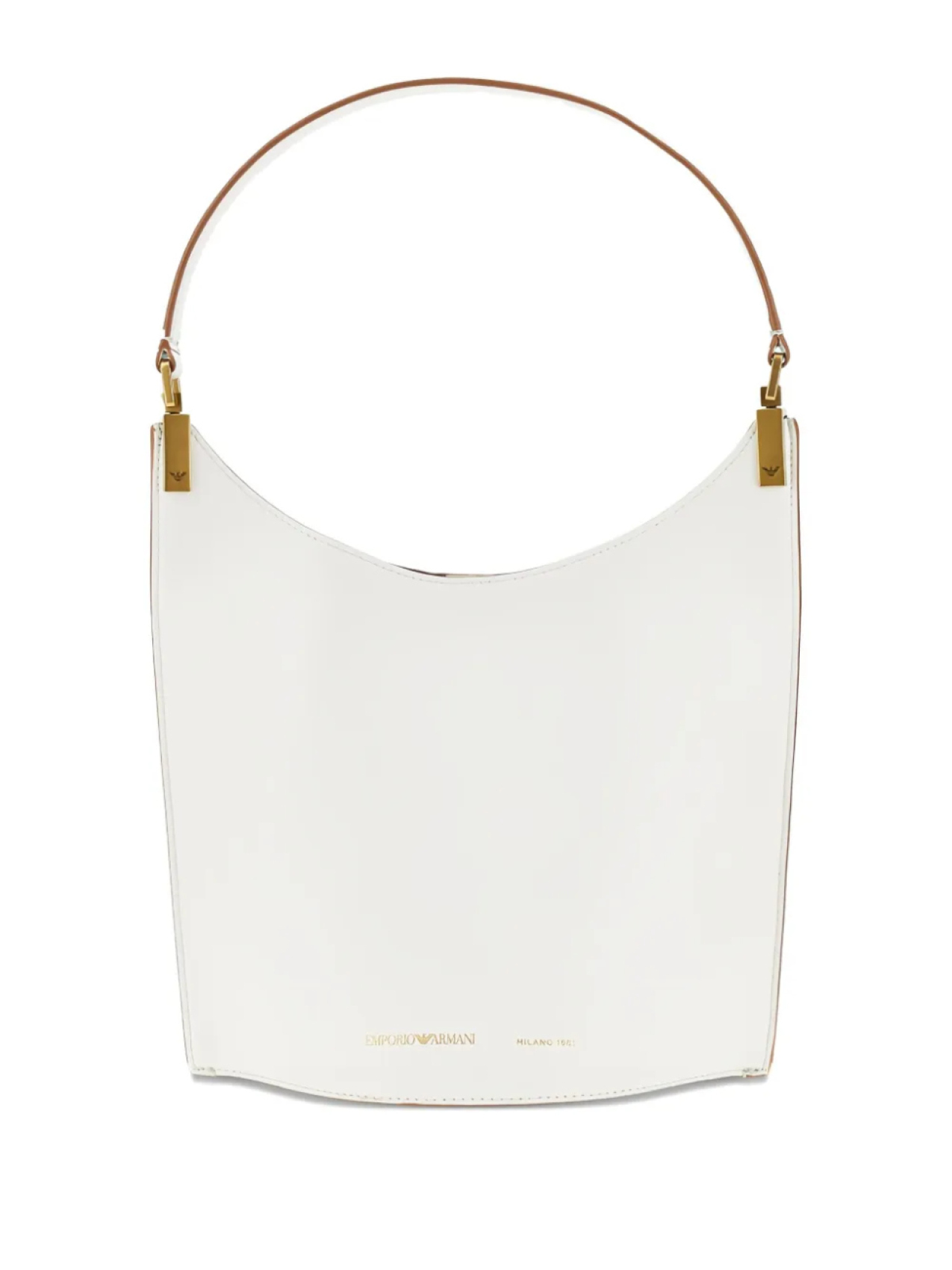 Кожаная сумка через плечо Emporio Armani, белый 
Кожаная сумка через плечо Emporio Armani, белый