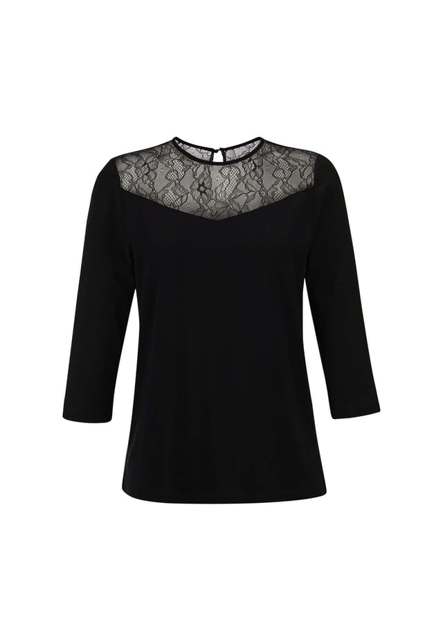 Рубашка с круглым вырезом и кружевом Madeleine, черный
Рубашка с круглым вырезом и кружевом Madeleine, черный