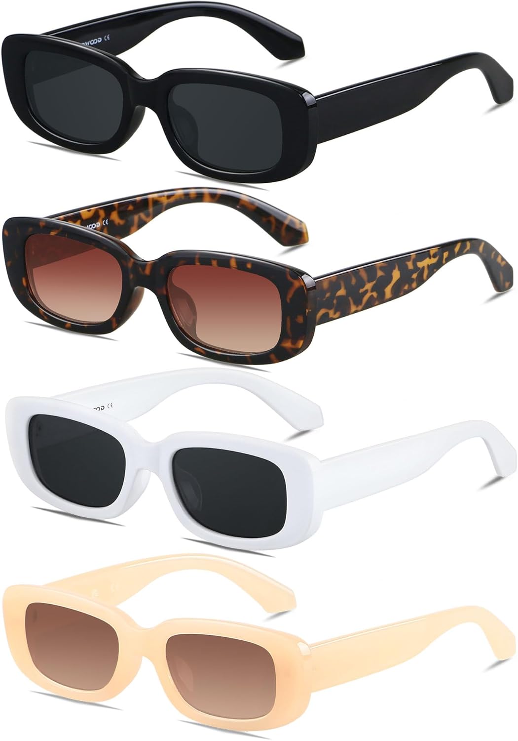 Солнцезащитные очки ANDWOOD прямоугольной формы для женщин, квадратная оправа, модный ретро-винтажный стиль 90-х, защита от УФ-излучения, для маленького лица, (4pack) Black + Tortoise + White + Beige
Солнцезащитные очки ANDWOOD прямоугольной формы для женщин, квадратная оправа, модный ретро-винтажный стиль 90-х, защита от УФ-излучения, для маленького лица, (4pack) Black + Tortoise + White + Beige