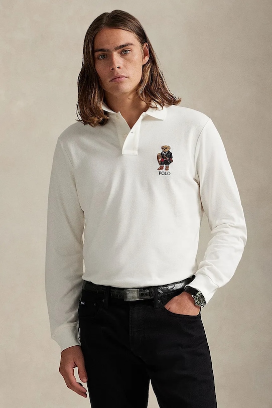Хлопковый лонгслив Polo Ralph Lauren, белый
Хлопковый лонгслив Polo Ralph Lauren, белый